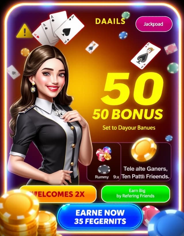 Teen Patti 50 Bonus Banner